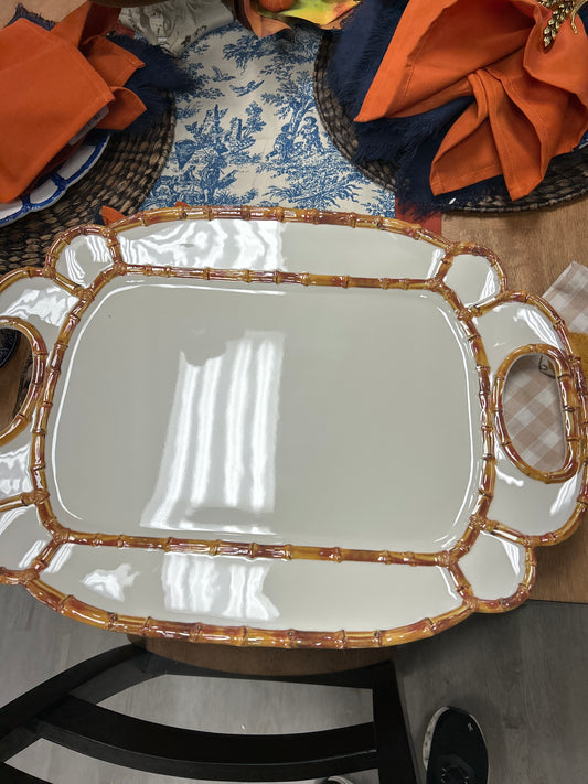 Natural bamboo touch platter
