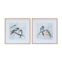 Square framed bird print