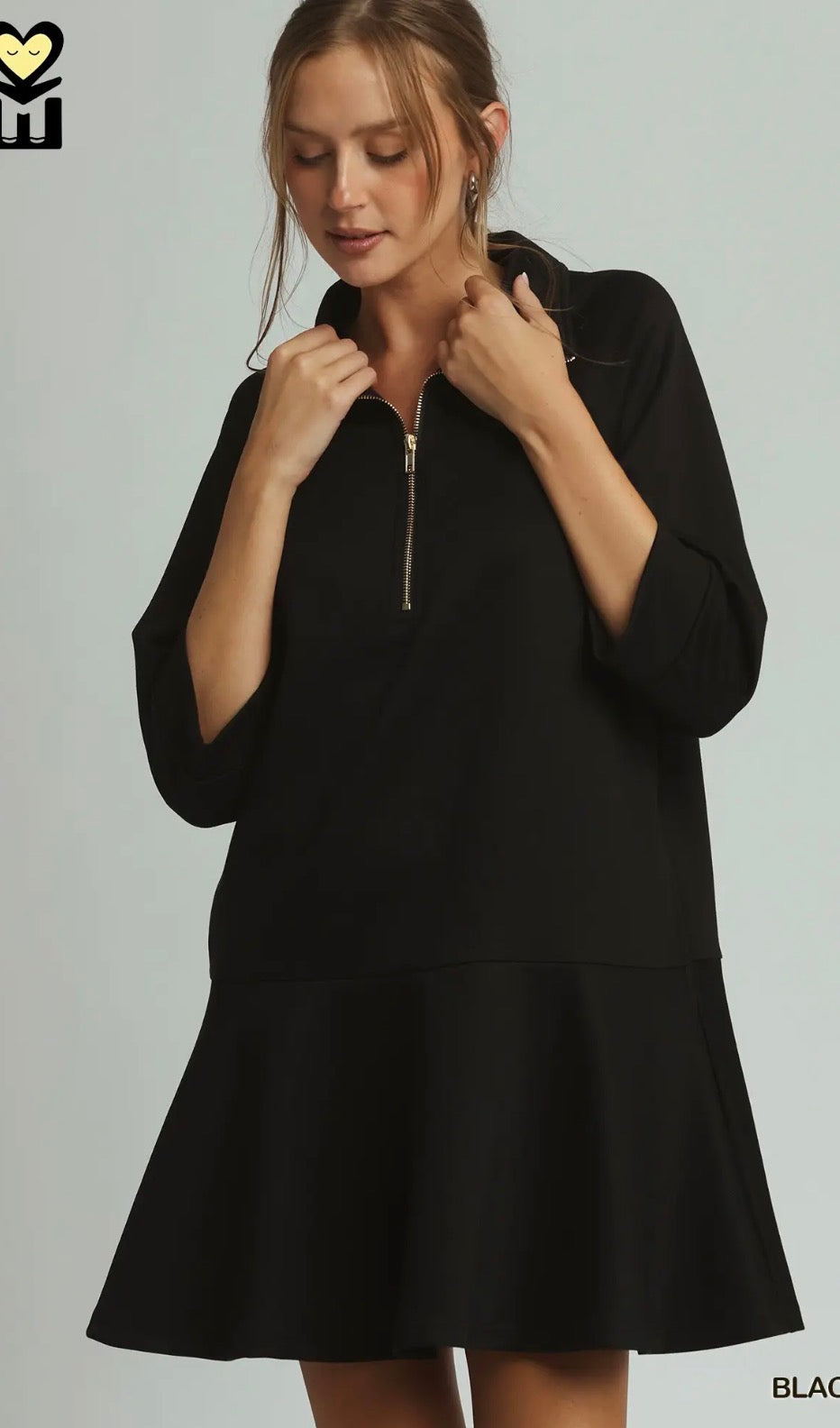 3/4 Sleeve Flare Dress