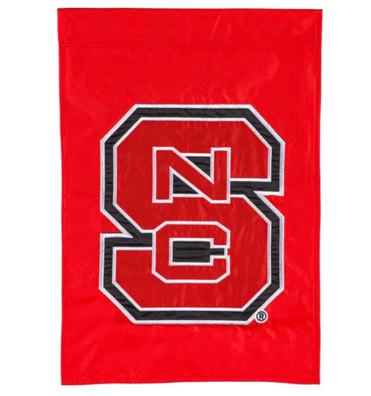 North Carolina State University Applique Garden Flag