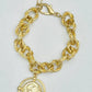 VINTAGE - Twisted Link Coin Bracelet (matte gold) BR300