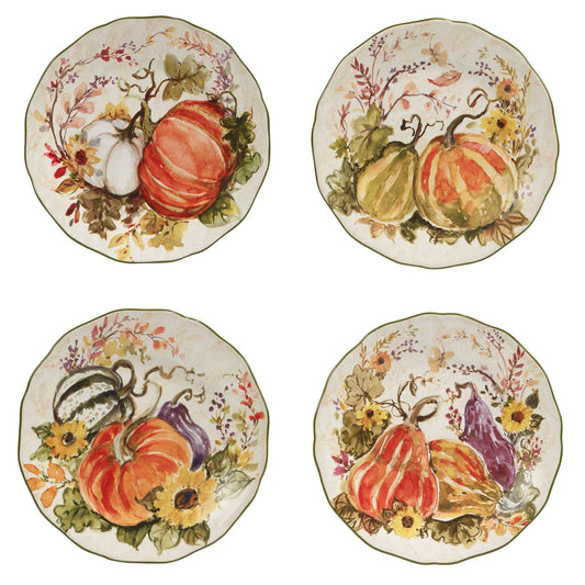 Harvest Morning Fall Dessert Plates 9in