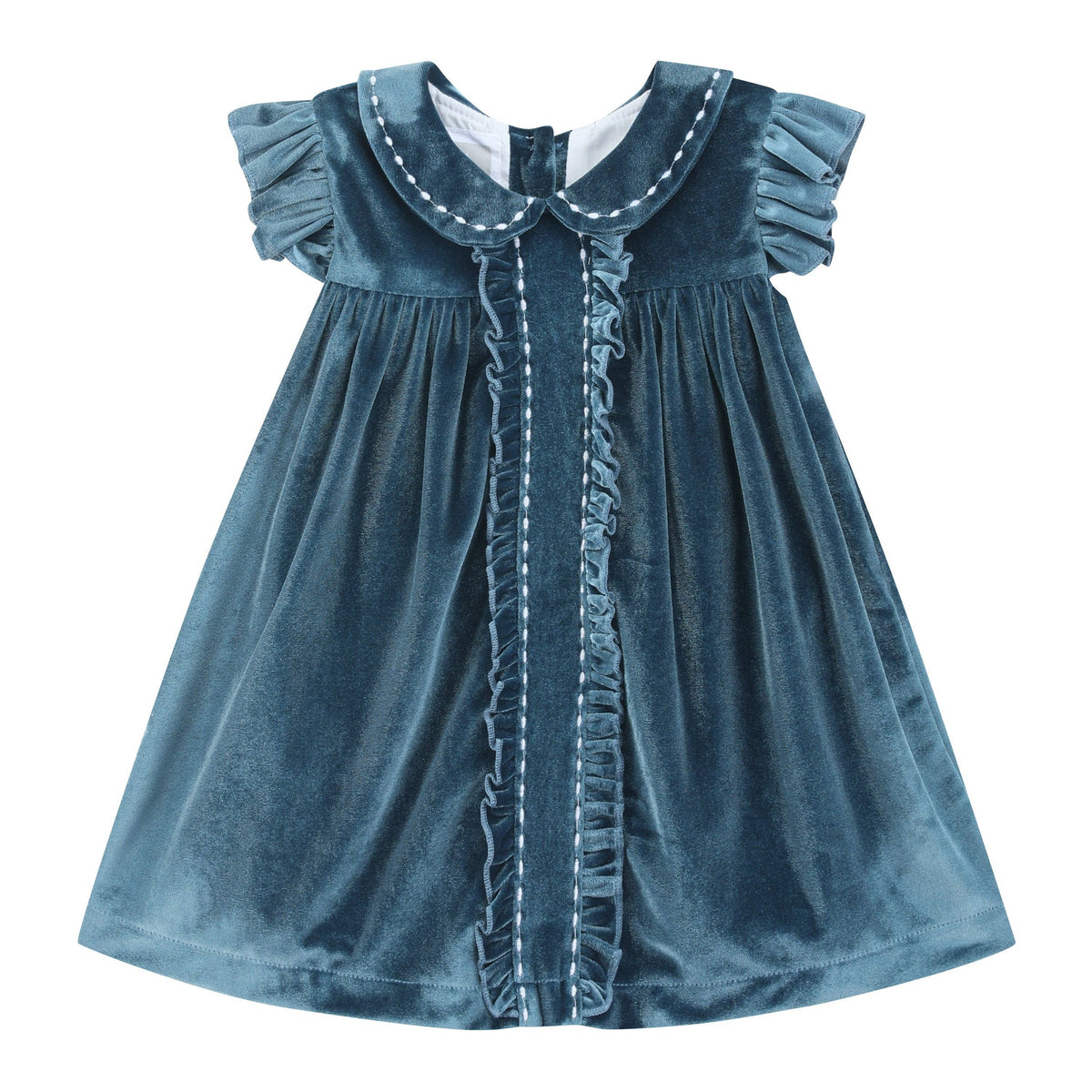 Navy Velvet Holiday Dress