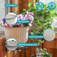 Carlotta Metal Planter - 14.75 in - White Glaze -