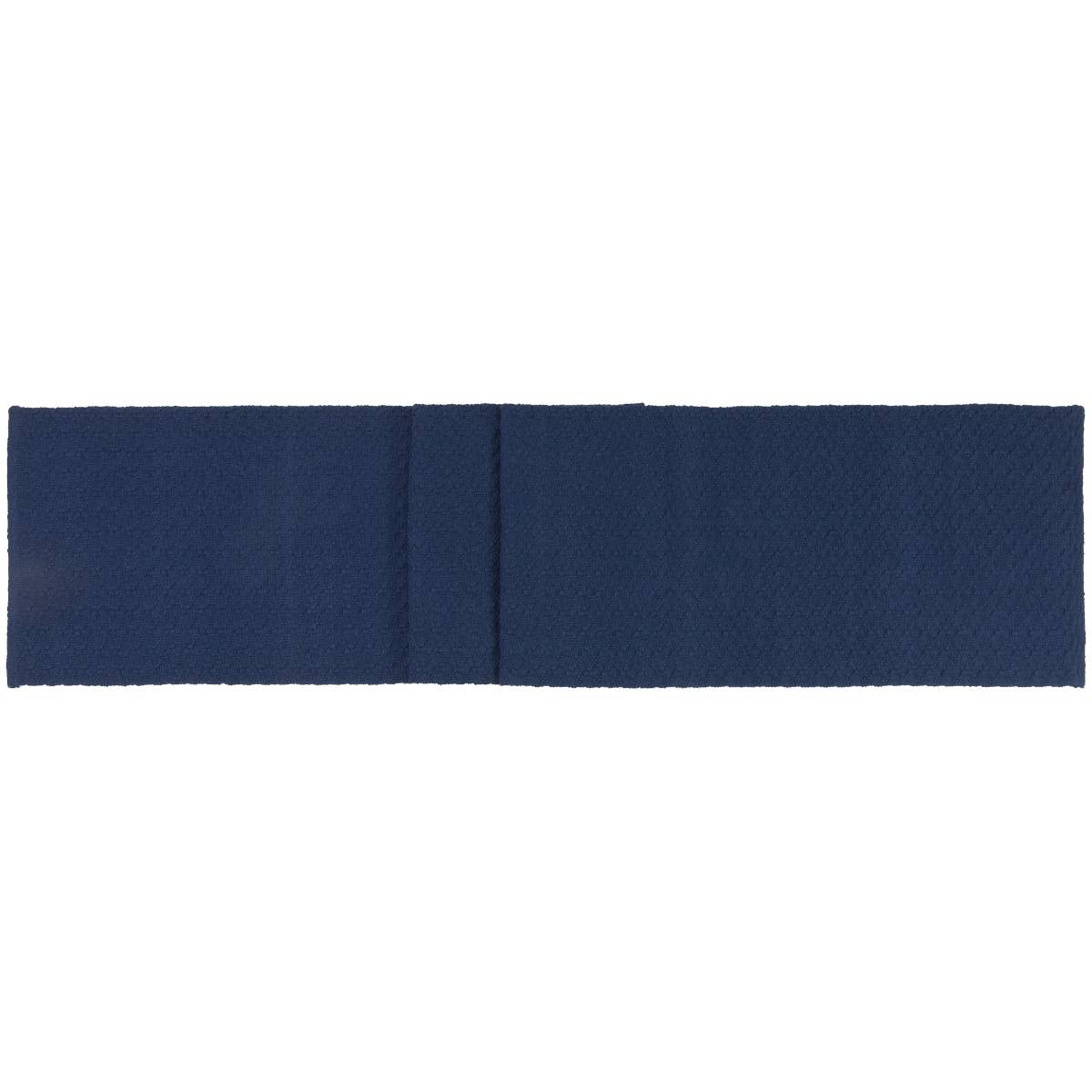 72" Navy Cobble Woven Cotton Table Runner