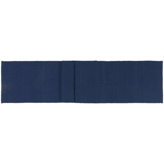 72" Navy Cobble Woven Cotton Table Runner