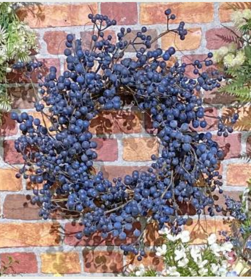 24"  Blueberry Wreath