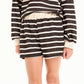 Stripe French Terry Shorts with Pocket