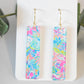 Preppy Earrings, Colorful Bar Earrings, Summer Earrings