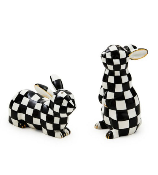 courtly bunny salt & pepper set
