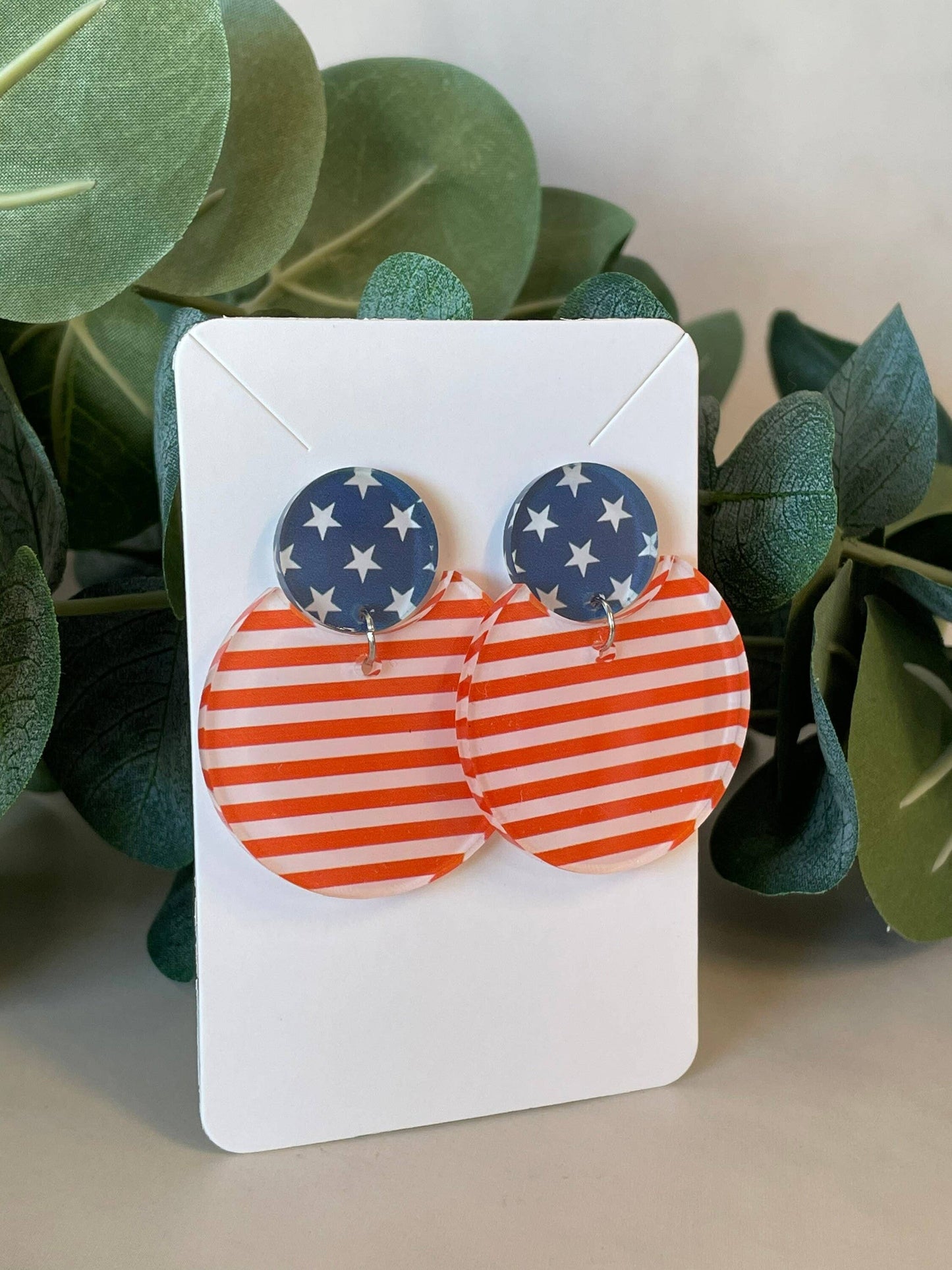 Stars And Stripes Earrings, Earrings, Memorial Day Earrings