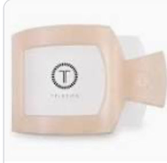 Almond beige teleties flat clip