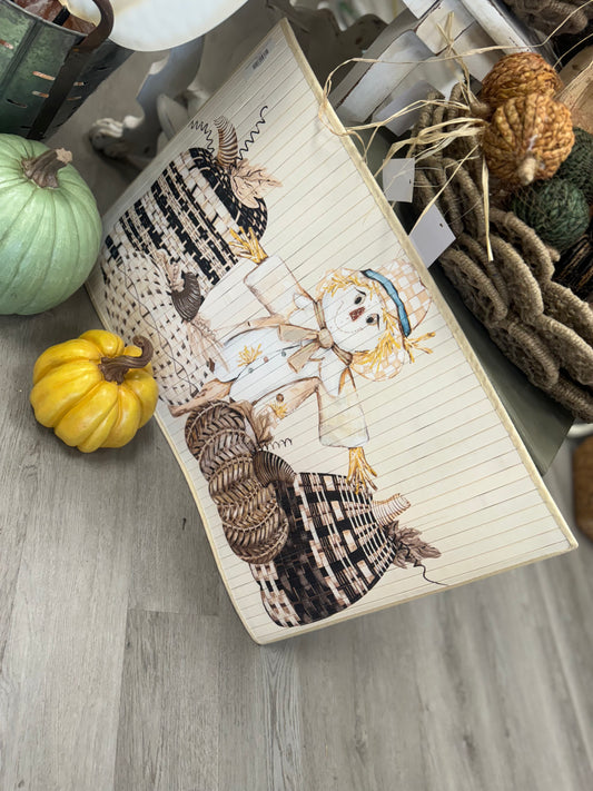 Neutral pumpkin patch bamboo mat