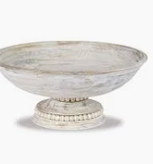 Beaded pedestal bowl