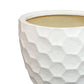 White Honeycomb Pattern Ceramic Planter - 13.5" -