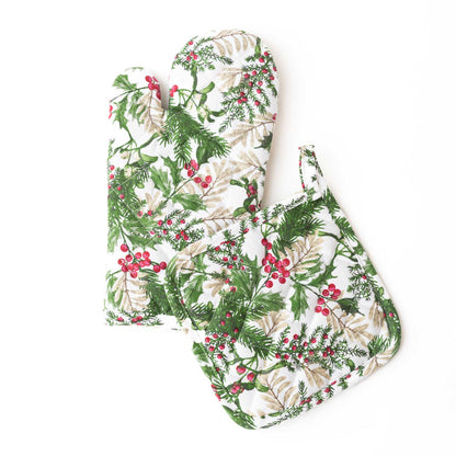 Woodland Berry Oven Mitt & Pot Holder Set