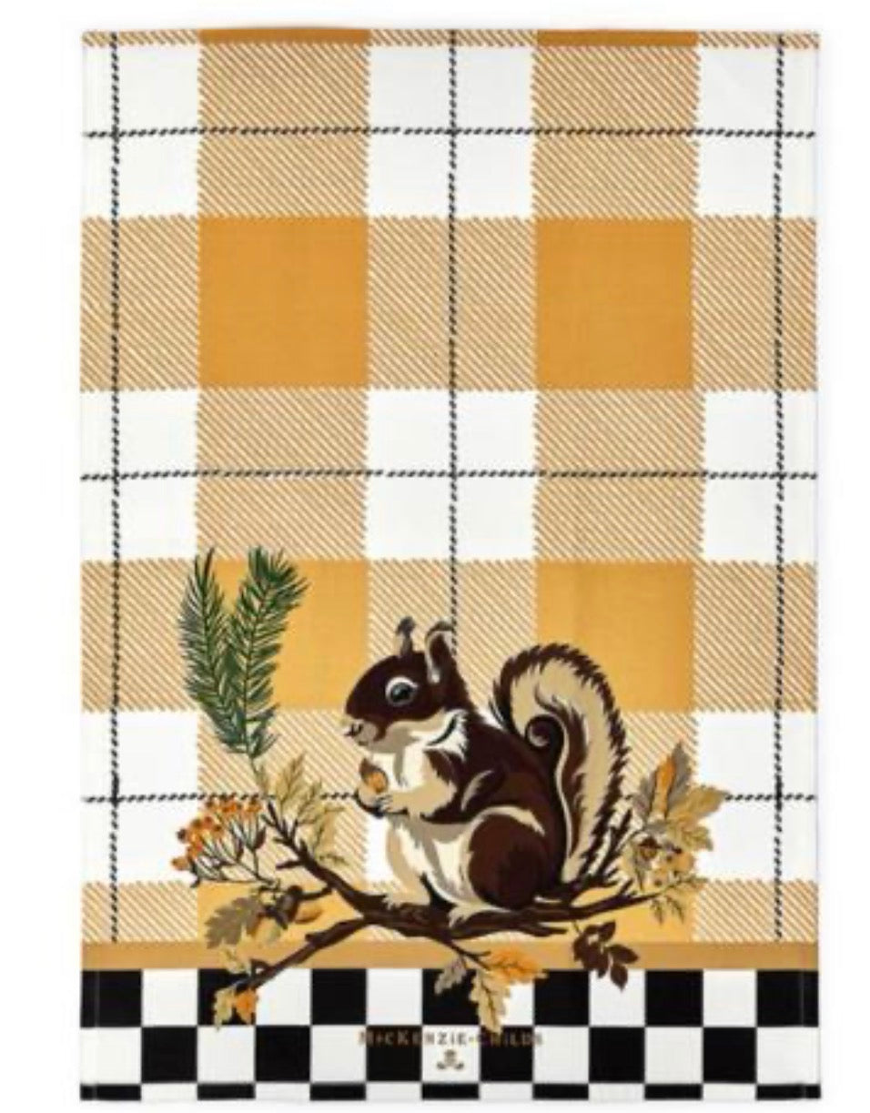 Squirrel dish towel