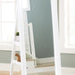 Standing floor mirror with storage