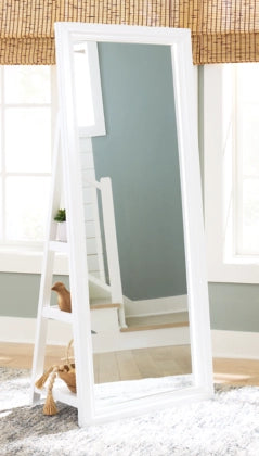 Standing floor mirror with storage