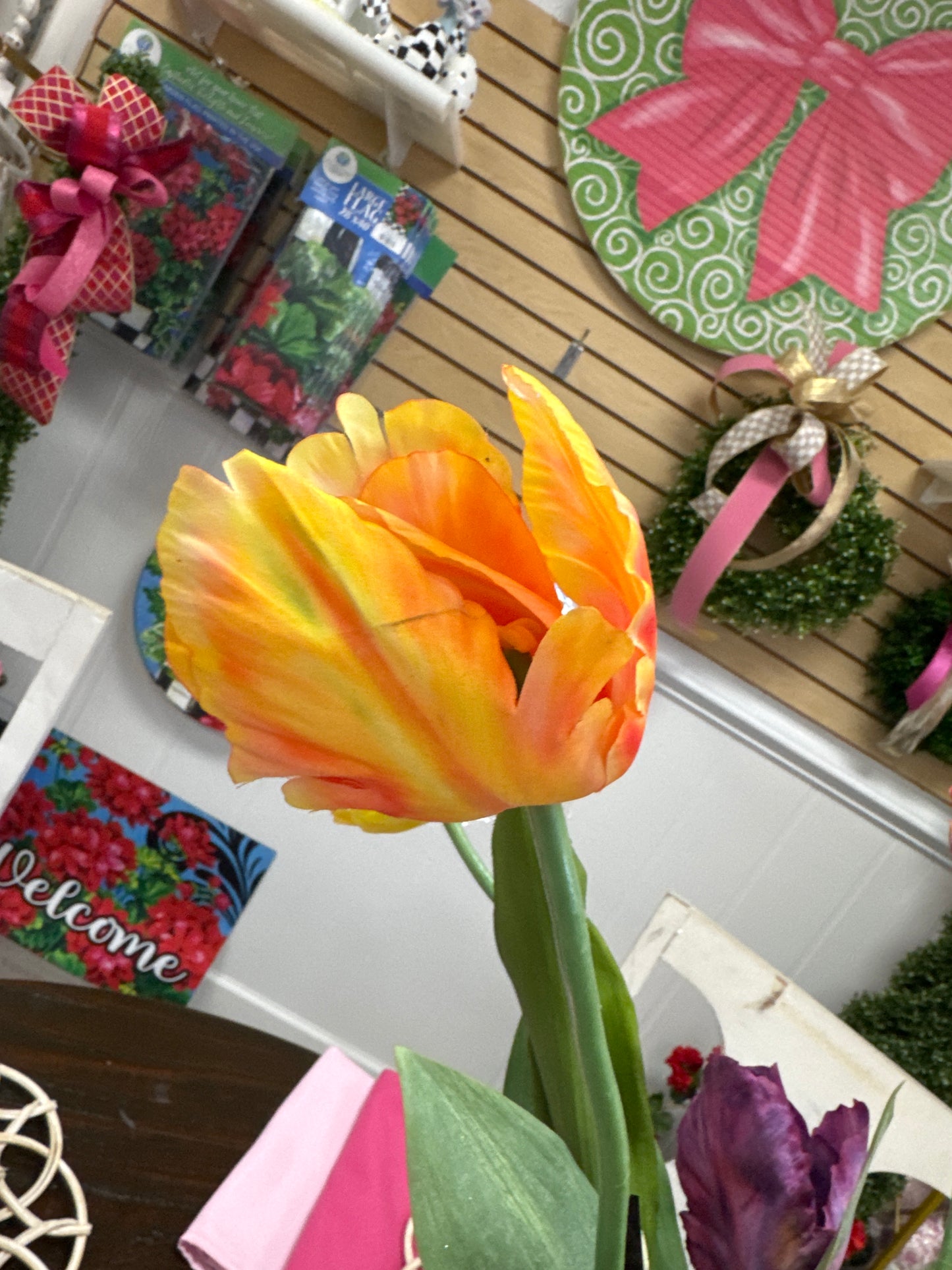 real touch single tulip stem
