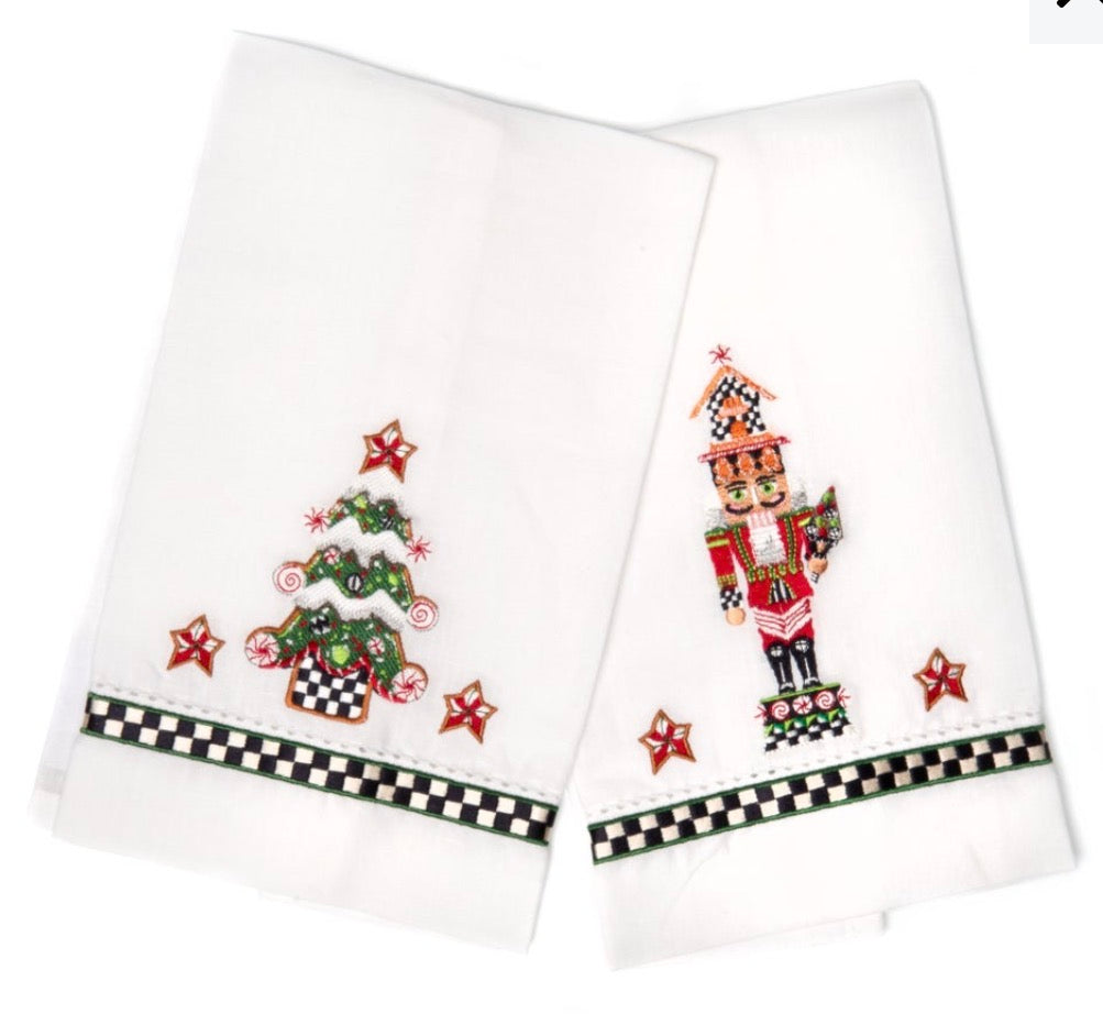 Nutcracker & Tree Guest Towels, Set Of 2