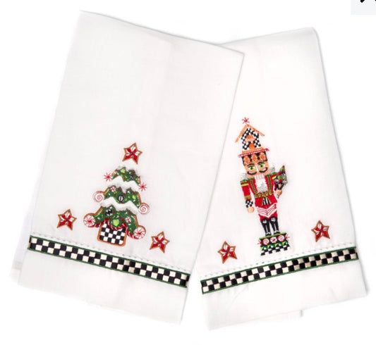 Nutcracker & Tree Guest Towels, Set Of 2