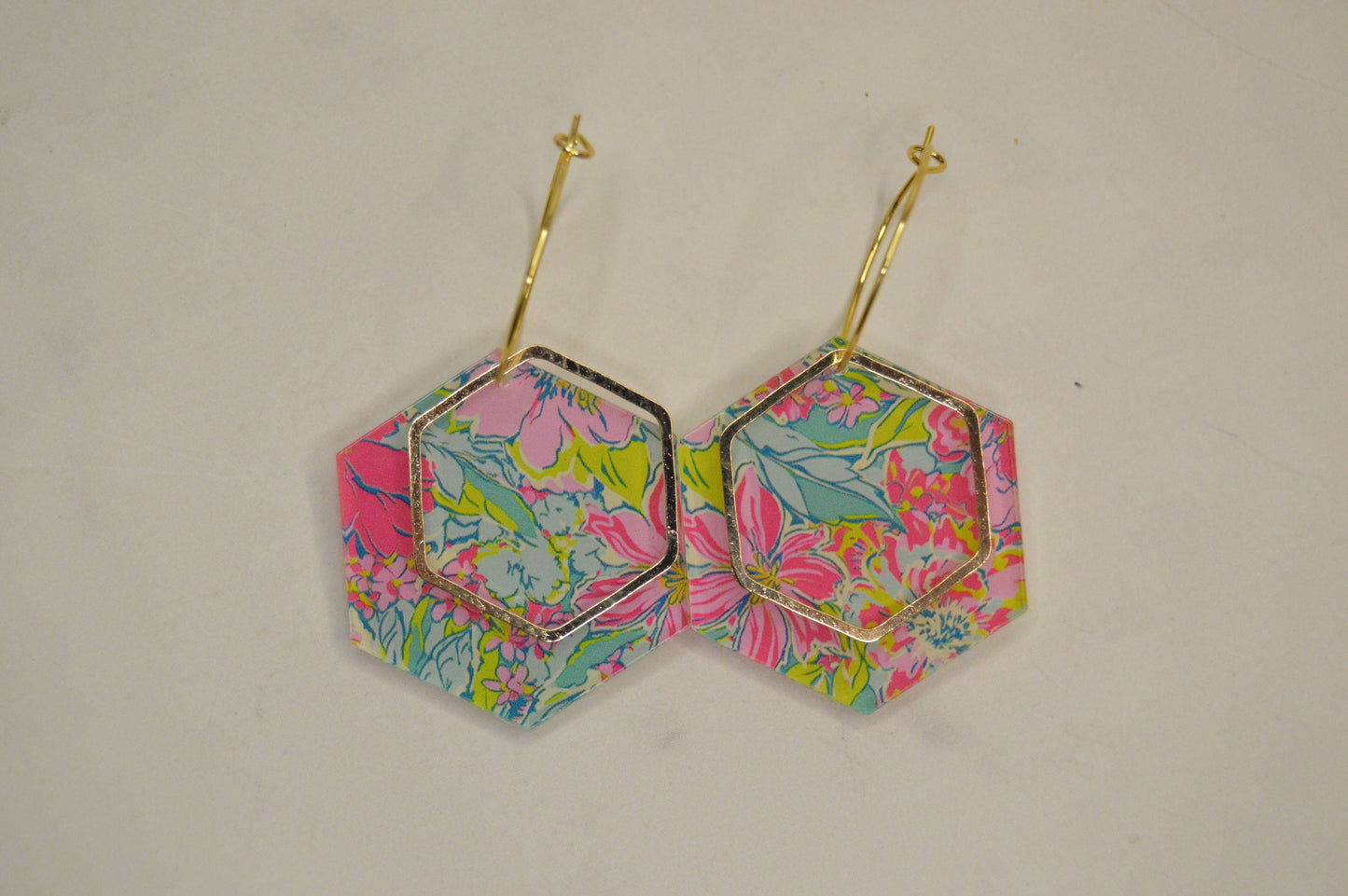 Preppy Earrings, Colorful Summer Earrings, Acrylic Earrings