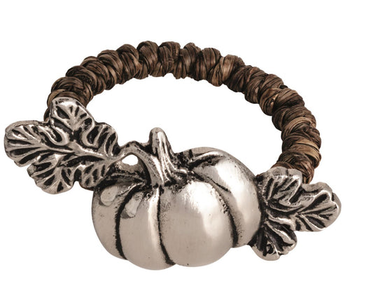 Metal pumpkin napkin ring