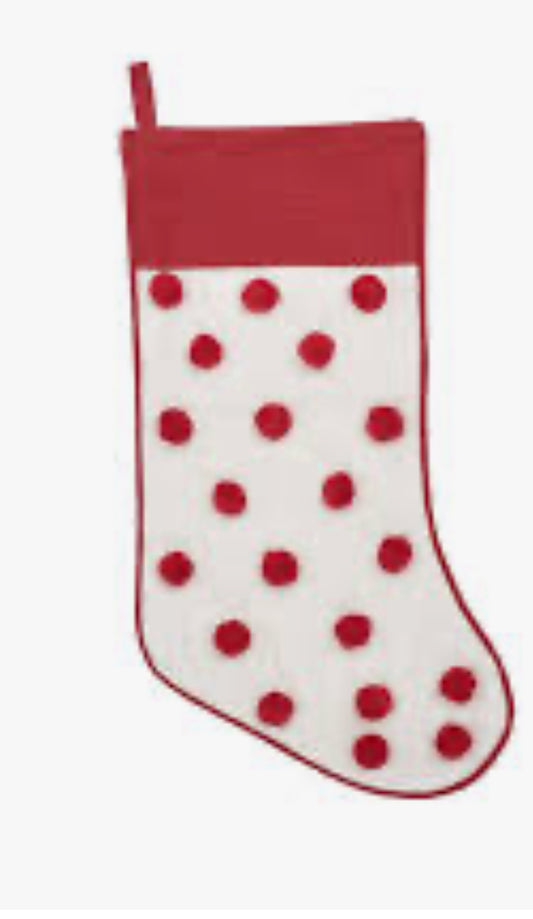 Ruby dot stocking