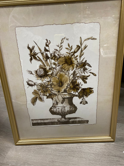 24" Floral Framed Print