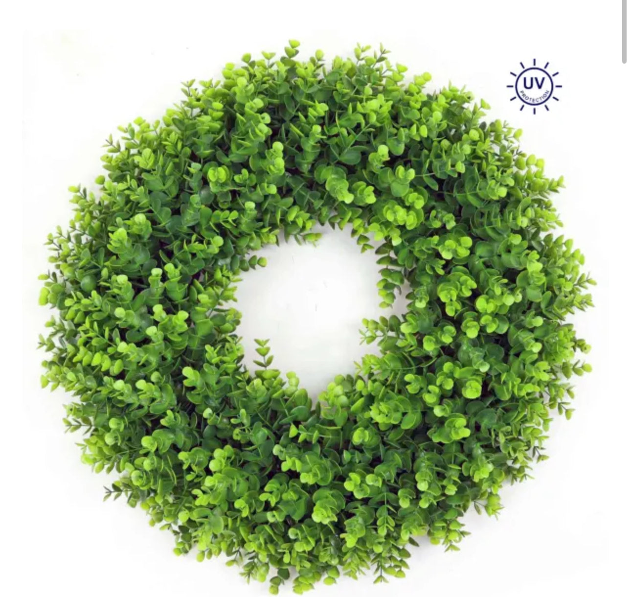 Artificial eucalyptus wreath