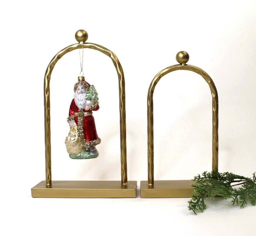 Arched Metal Ornament Display, Gold