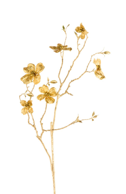 36" Gold Dogwood Spray