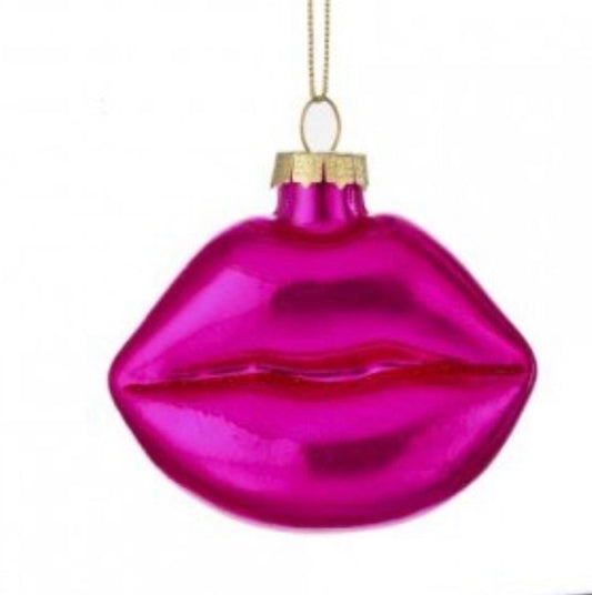 2.5" GLASS LIPS ORNAMENT BOX of 6