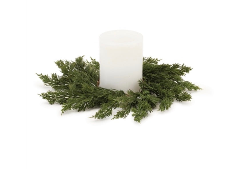 PINE CANDLE RING 16"D