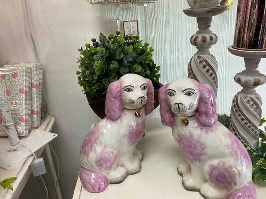 Staffordshire Dogs in Pink