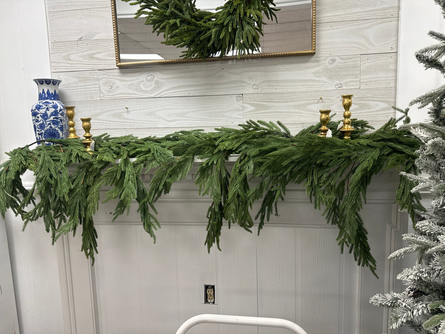 Norfolk pine hanging garland 6’