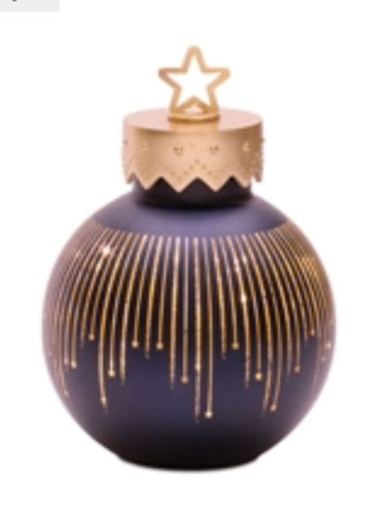 ORNAMENT DÉCOR 6.5"D X 9.25"H GLASS 6 HR TIMER 3 AAA BATTERIES NOT INCLUDED