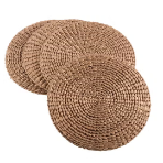 Woven Water Hyacinth Placemat - Gold