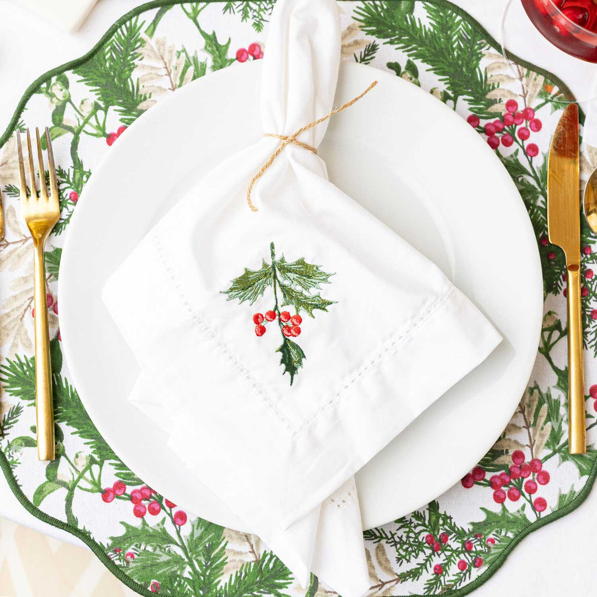 Woodland Berry Reversible Velvet Placemats