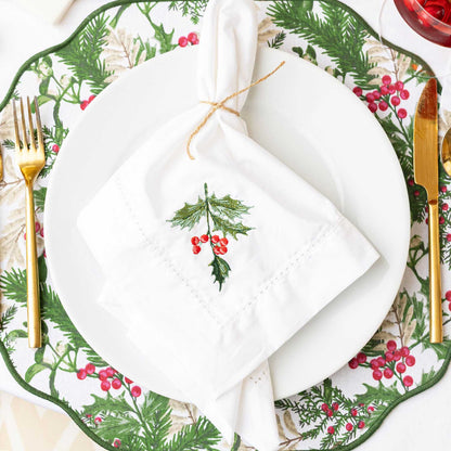 Woodland Berry Reversible Velvet Placemats
