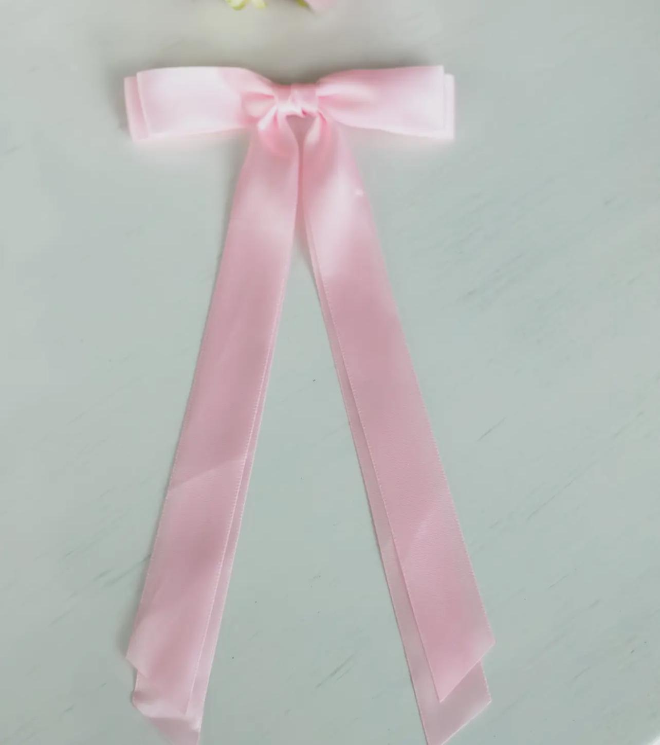 Clip on hair ribbon