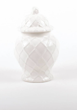 Textured Ginger Jar White