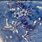 Blue and white floral crane ceramic chinoiserie ginger jar