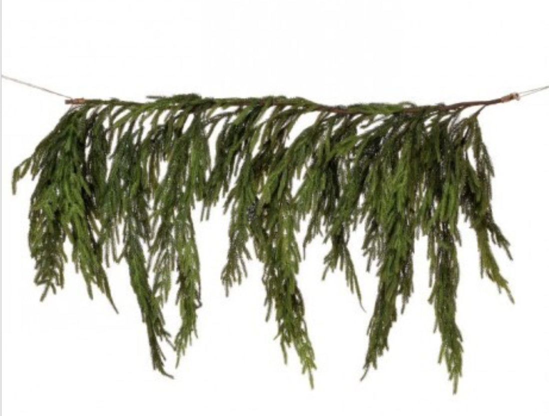 40X27"REAL TOUCH NORFOLK PINE DRIPPNG GARLAND