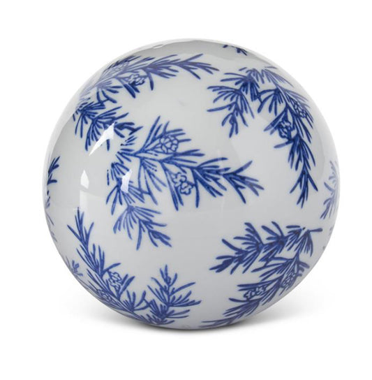 4 Inch Blue & White Ceramic Chinoiserie Ball