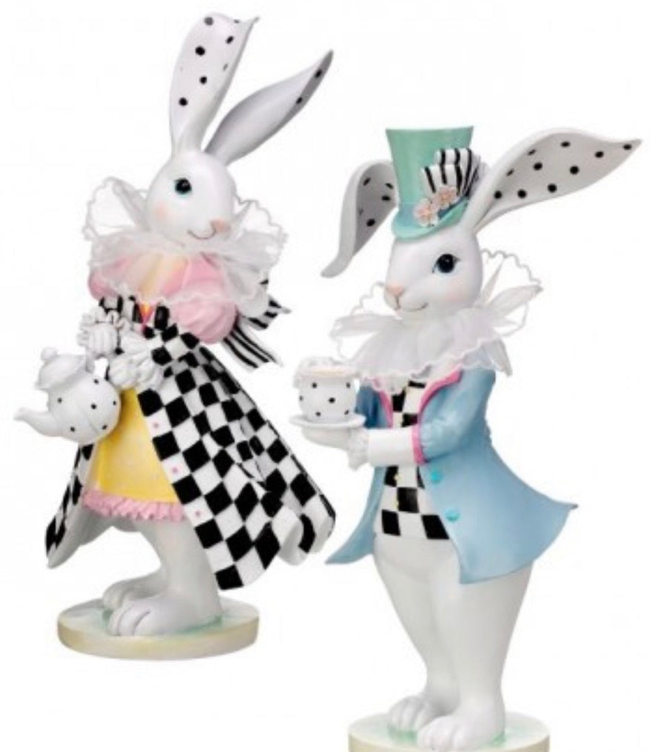 Resin and fabric brunch bunny