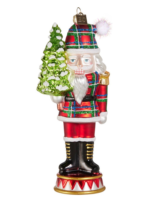 7.5" Plaid Nutcracker Ornament