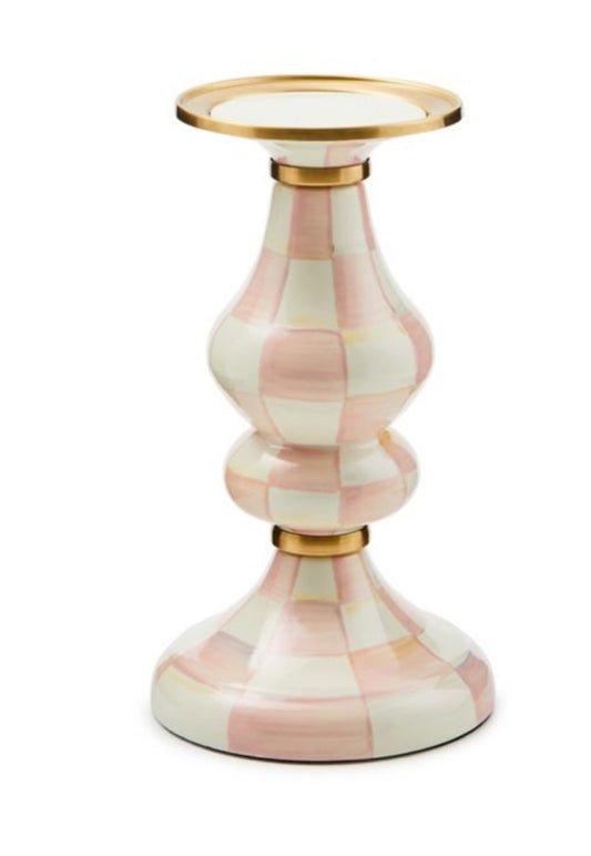 rosy check medium pillar candlestick