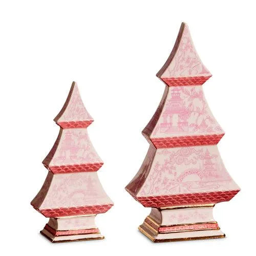 Pink chinoiserie trees